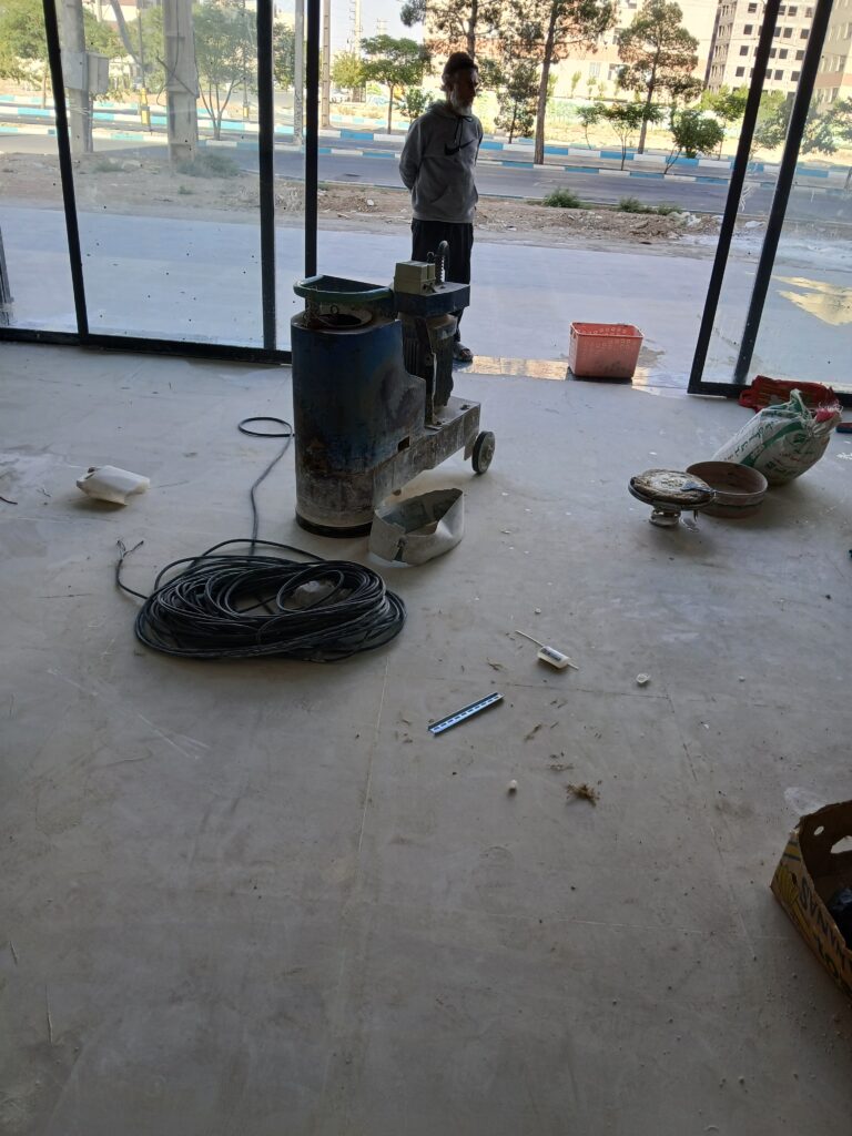 قبل اجرای کفسابی بر روی سنگ